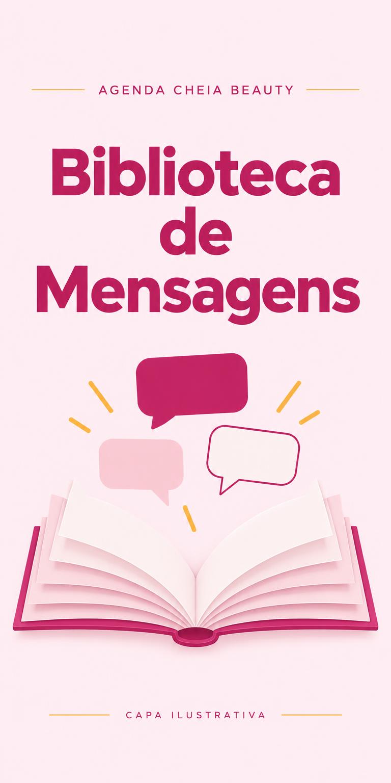 Capa ilustrativa criada com IA para a Biblioteca de Mensagens Agenda Cheia Beauty